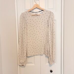 Chic Cream Polka Dot Blouse